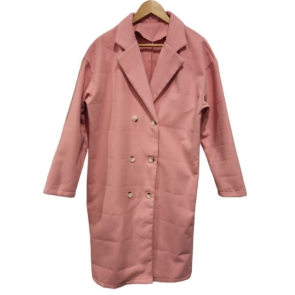 COPY - Pink Light Weight Trench Style Coat - Picture 5 of 7